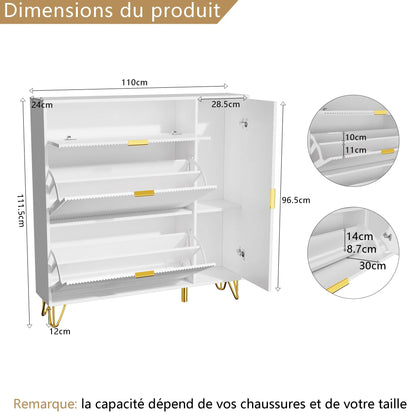 Meuble à chaussure dispositif anti basculement - vente privée 14:29With side Cabinet;200007763:201336101