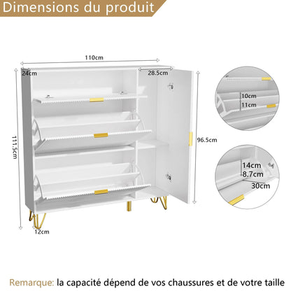 Meuble à chaussure dispositif anti basculement - vente privée 14:29With side Cabinet;200007763:201336101