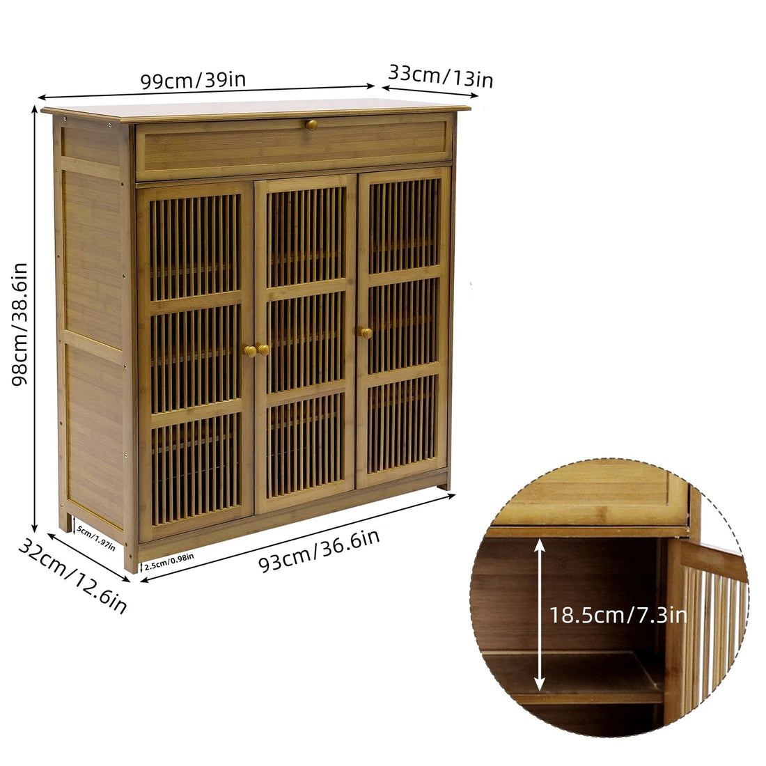 Meuble à chaussure en bois à 4 niveaux vintage - vente privée 14:202530808Brown;200007763:201336101