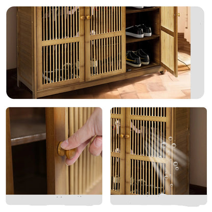 Meuble à chaussure en bois à 4 niveaux vintage - vente privée 14:202530808Brown;200007763:201336101