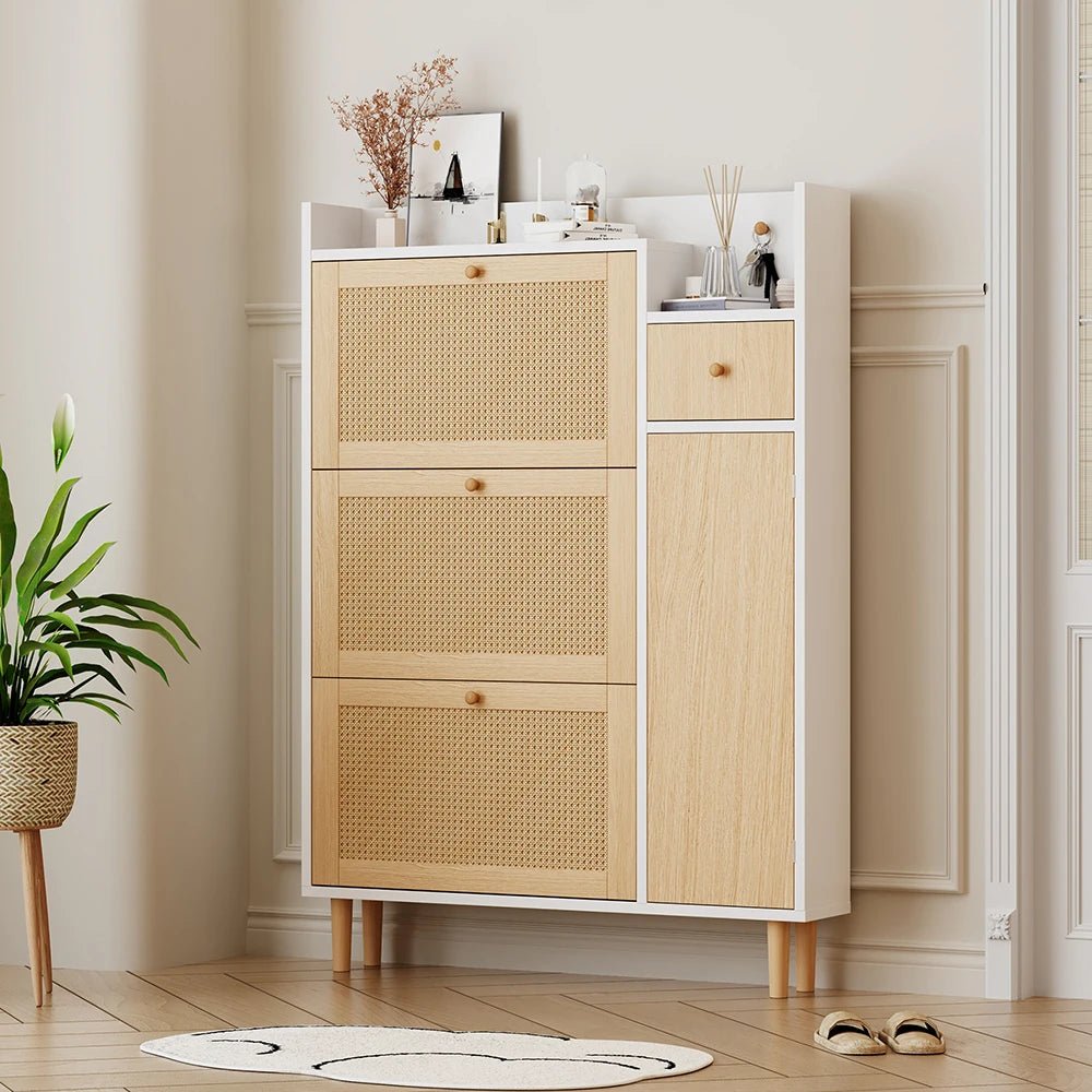 Meuble à chaussure en rotin pour entrée étroite - vente privée 14:29;200007763:201336101