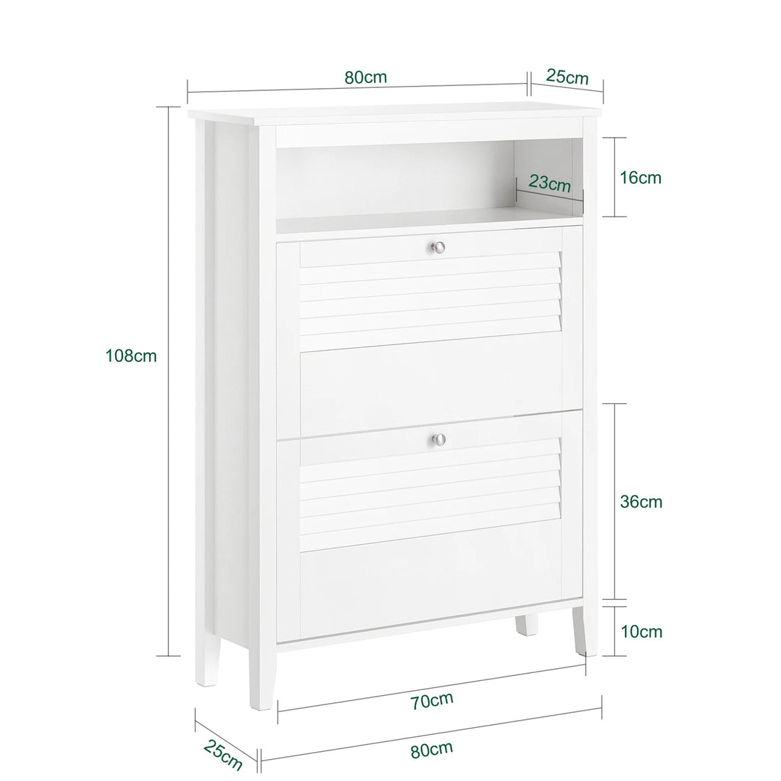 Meuble à chaussure grise et blanche de dimensions - 80x108x25cm - vente privée 14:29;200007763:201336101