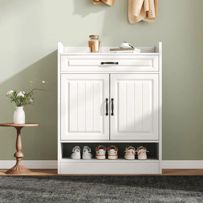 Meuble à chaussure moderne à poignées noires - 75×36×95.5cm - vente privée 14:29;200007763:201336101