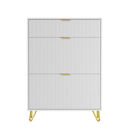 Meuble à chaussure motif ondulé 80x24x118.5cm - vente privée 14:29;200007763:201336101