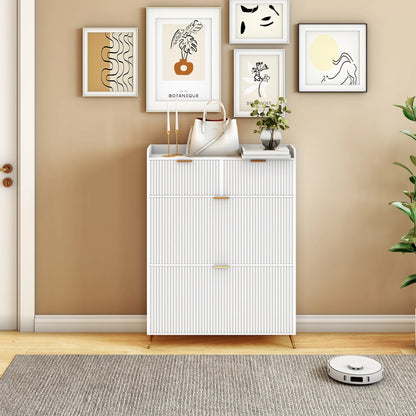 Meuble à chaussure multi compartiments 80x24x110cm - vente privée 14:29White;200007763:201336101