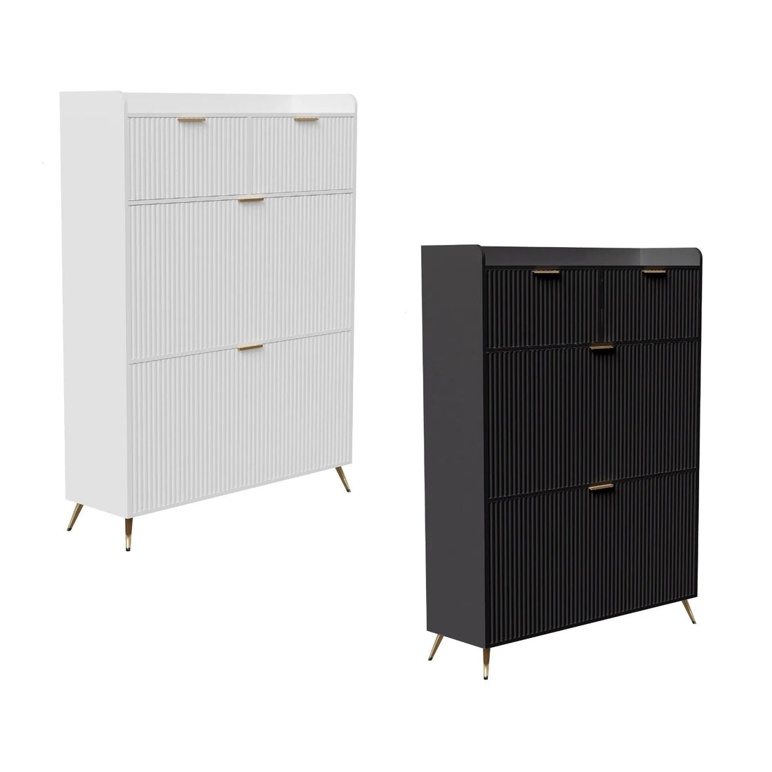 Meuble à chaussure multi compartiments 80x24x110cm - vente privée 14:29White;200007763:201336101