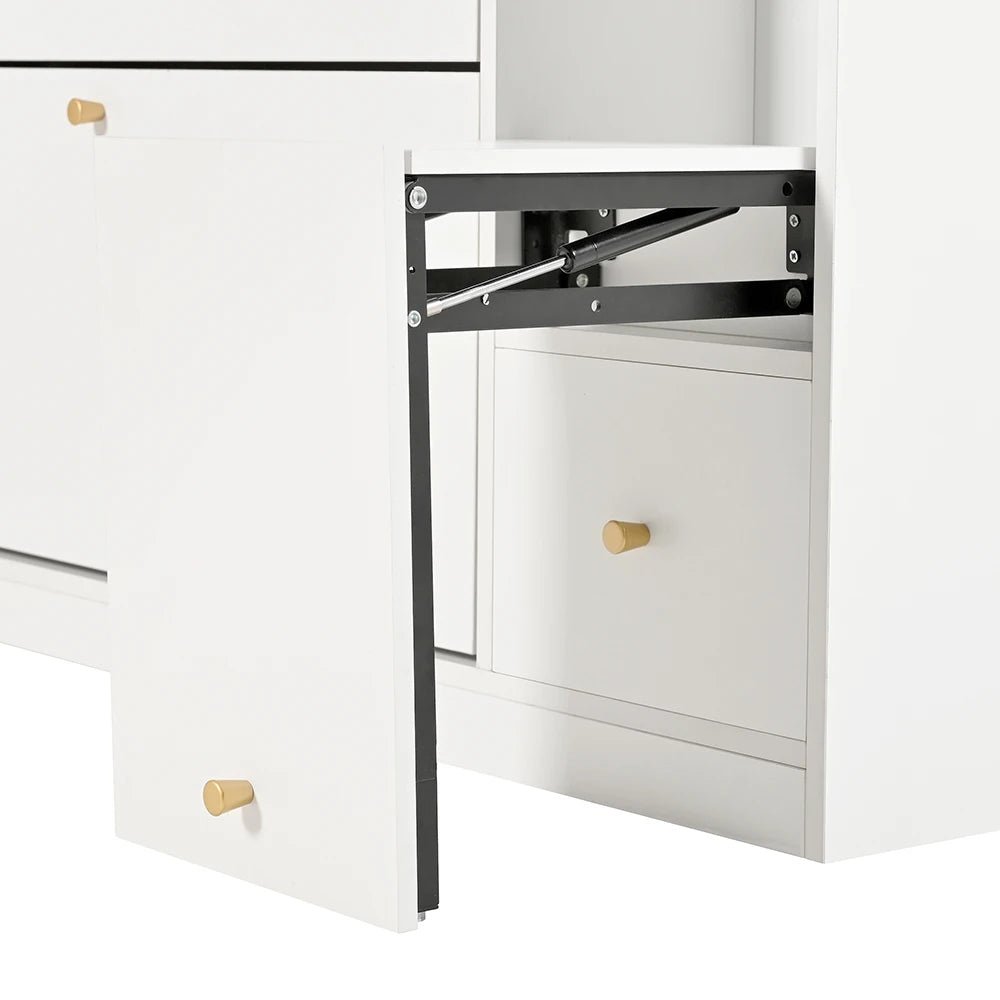 Meuble à chaussure polyvalent à 3 tiroirs rabattables - vente privée 14:29White;200007763:201336101
