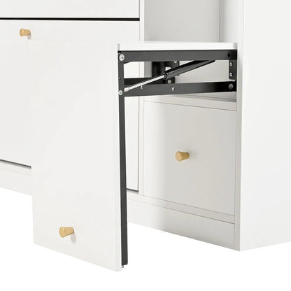 Meuble à chaussure polyvalent à 3 tiroirs rabattables - vente privée 14:29White;200007763:201336101