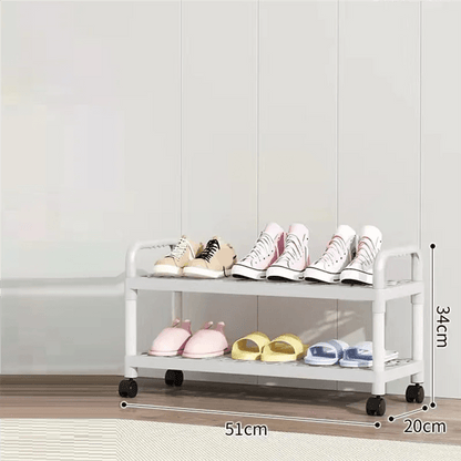 Meuble à chaussure simple à plusieurs niveaux - vente privée 14:29White 5 Layer