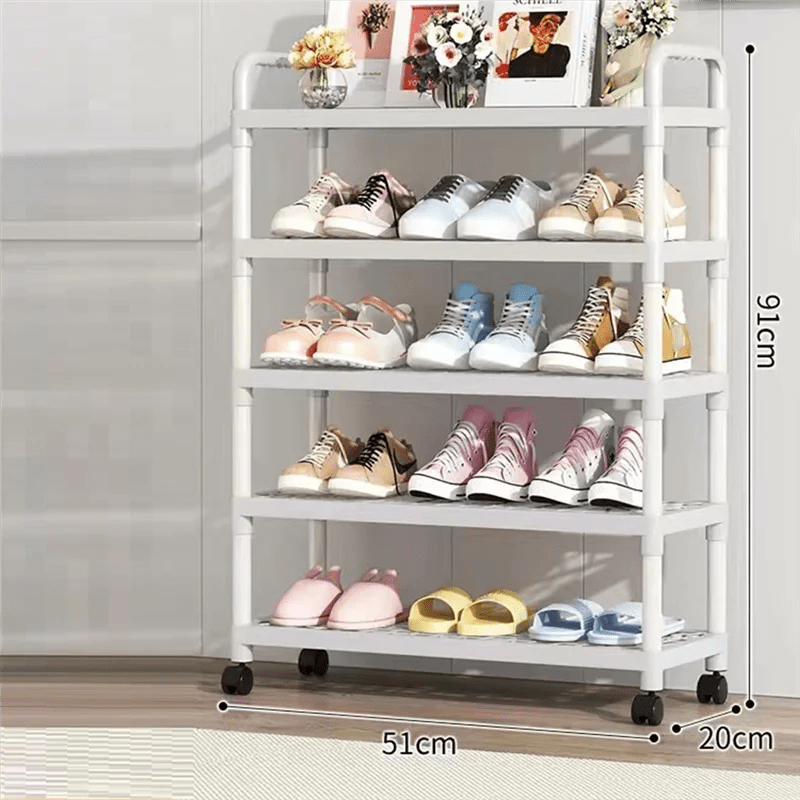 Meuble à chaussure simple à plusieurs niveaux - vente privée 14:29White 5 Layer