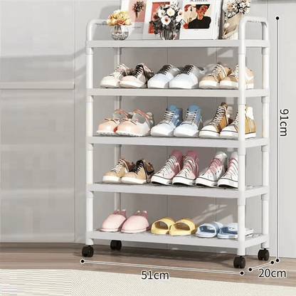 Meuble à chaussure simple à plusieurs niveaux - vente privée 14:29White 5 Layer