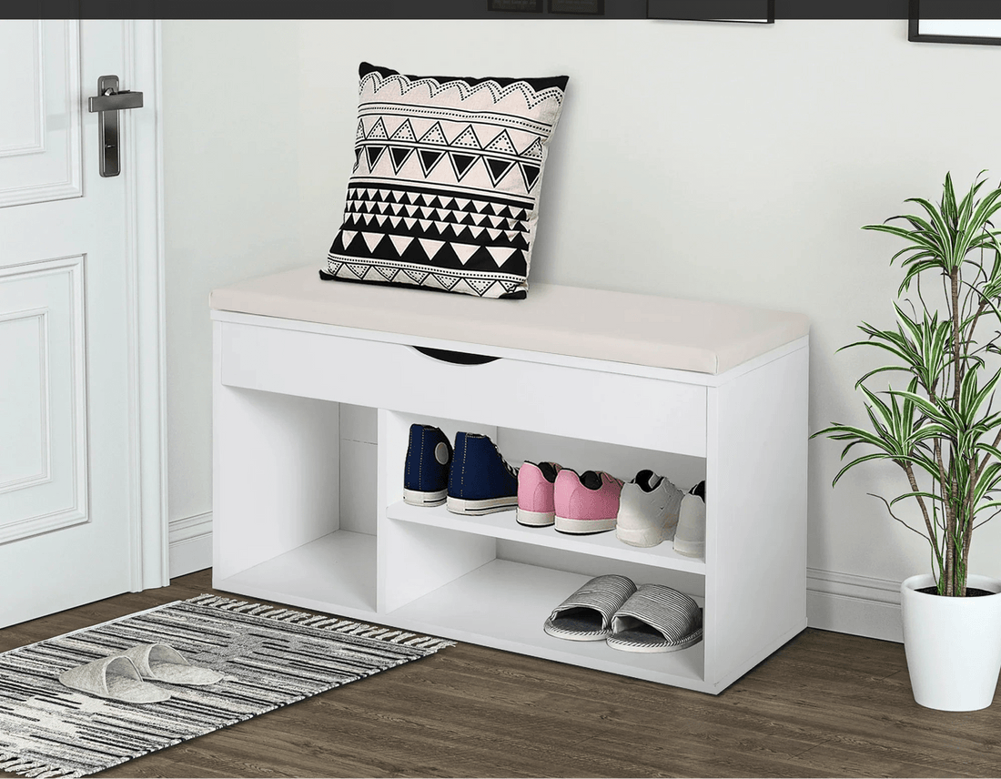 Meuble à chaussures avec banc de rangement moderne - vente privée 200007763:201336104