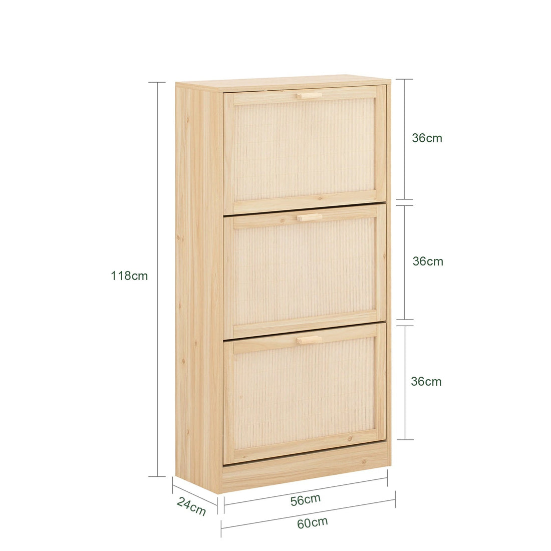 Meuble à chaussures de 3 rabats et à hauteur vertical - vente privée 14:933Nature;200007763:201336101