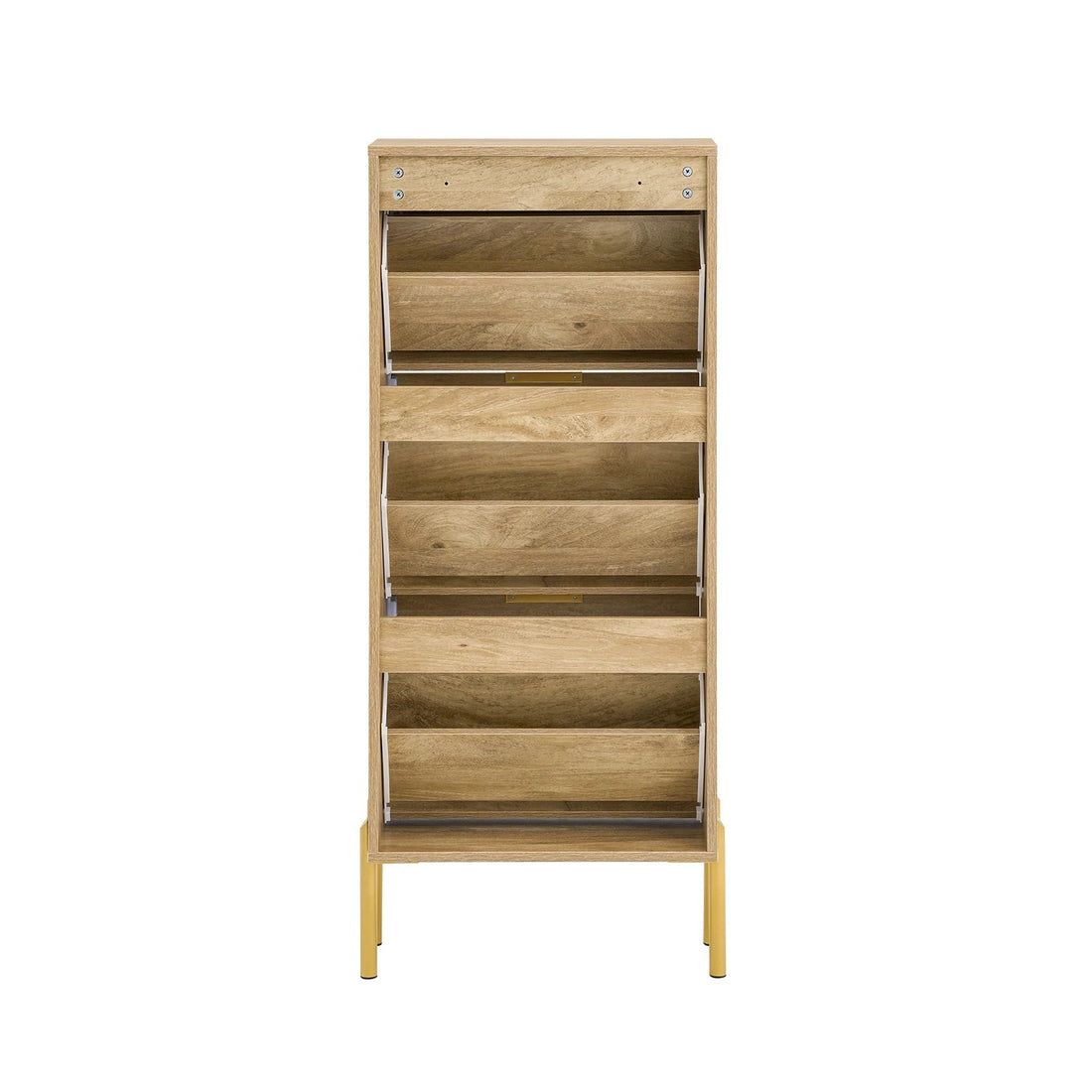 Meuble chaussure doré à 3 rabats - vente privée 14:366gold;200007763:201336101