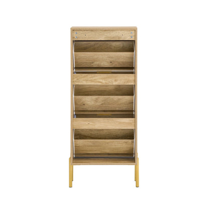 Meuble chaussure doré à 3 rabats - vente privée 14:366gold;200007763:201336101