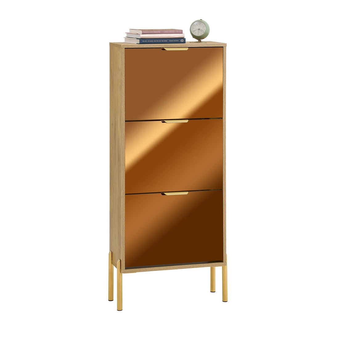 Meuble chaussure doré à 3 rabats - vente privée 14:366gold;200007763:201336101