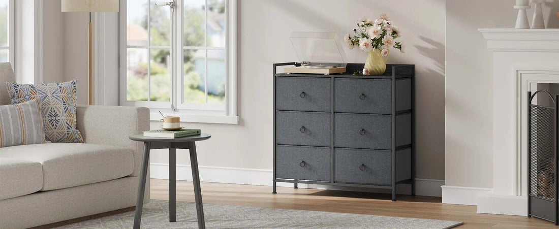 Meuble de rangement 6 tiroirs moderne - vente privée 14:200844061dark gray;200007763:201336101