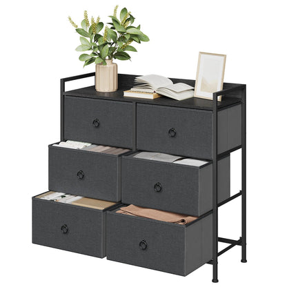 Meuble de rangement 6 tiroirs moderne - vente privée 14:200844061dark gray;200007763:201336101