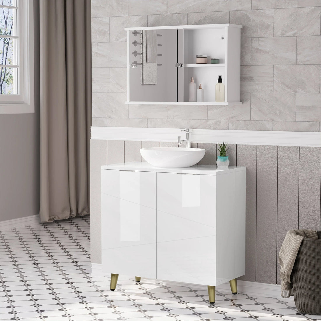 Meuble de rangement à doubles portes cubiques 60x60x30cm - vente privée 14:29;200007763:201336101