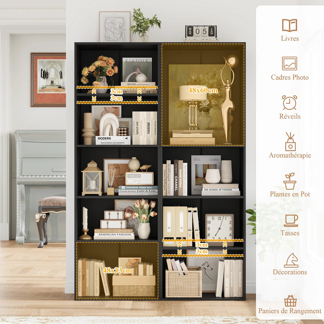 Meuble de rangement à fourniture 48x30x159cm - vente privée 14:29White;200007763:201336101