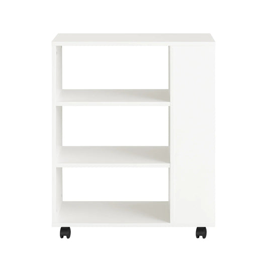 Meuble de rangement à roulettes blanches 60x75x35cm - vente privée 14:29;200007763:201336101