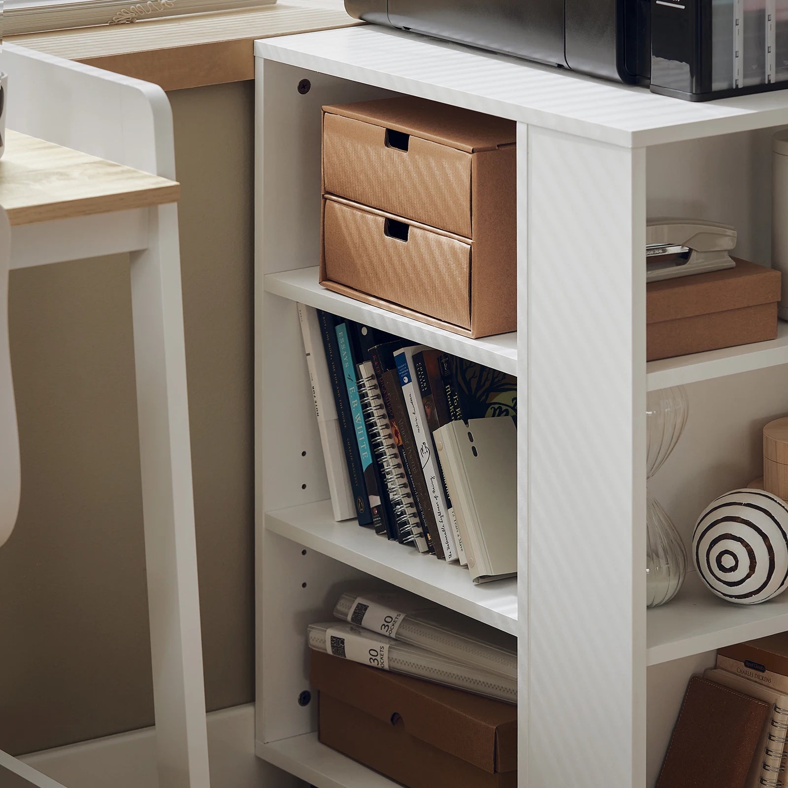 Meuble de rangement à roulettes blanches 60x75x35cm - 14:29;200007763:201336101