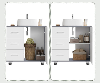 Meuble de rangement à tiroirs blanc - vente privée 14:10White and Grey;200007763:201336101