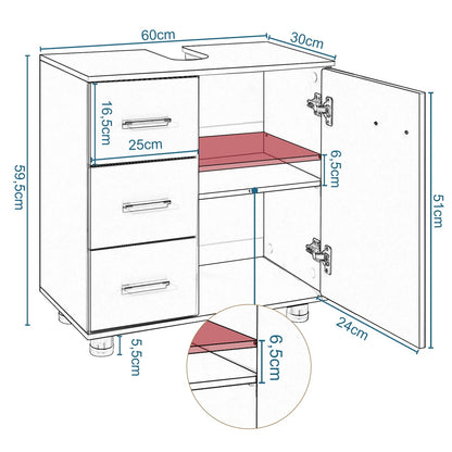 Meuble de rangement à tiroirs blanc - vente privée 14:10White and Grey;200007763:201336101