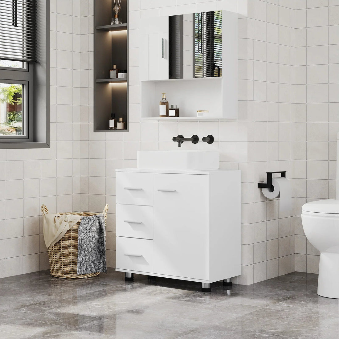 Meuble de rangement à tiroirs blanc - vente privée 14:10White and Grey;200007763:201336101