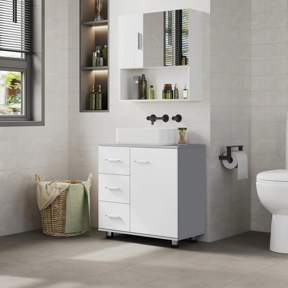 Meuble de rangement à tiroirs blanc - vente privée 14:10White and Grey;200007763:201336101