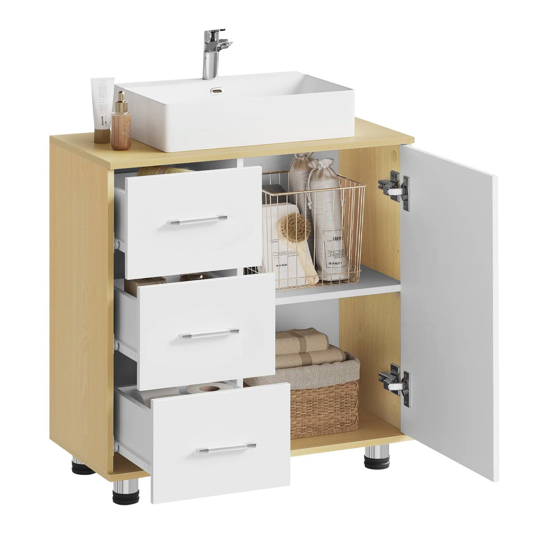 Meuble de rangement à tiroirs blanc - vente privée 14:10White and Grey;200007763:201336101