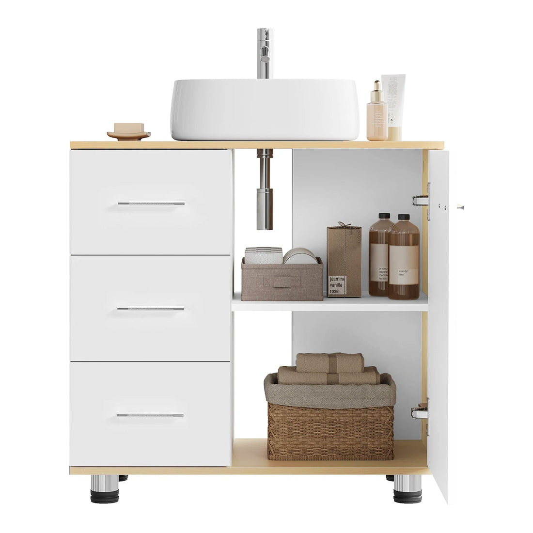 Meuble de rangement à tiroirs blanc - vente privée 14:10White and Grey;200007763:201336101