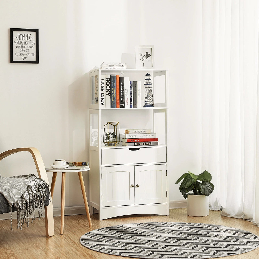 Meuble de rangement avec tiroirs blanc et porte - vente privée 14:29blanc;200007763:201336342