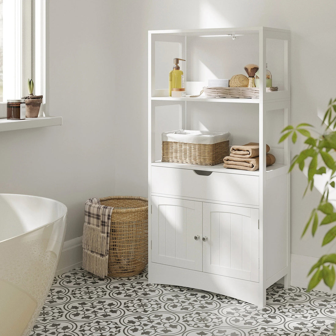 Meuble de rangement avec tiroirs blanc et porte - vente privée 14:29blanc;200007763:201336342