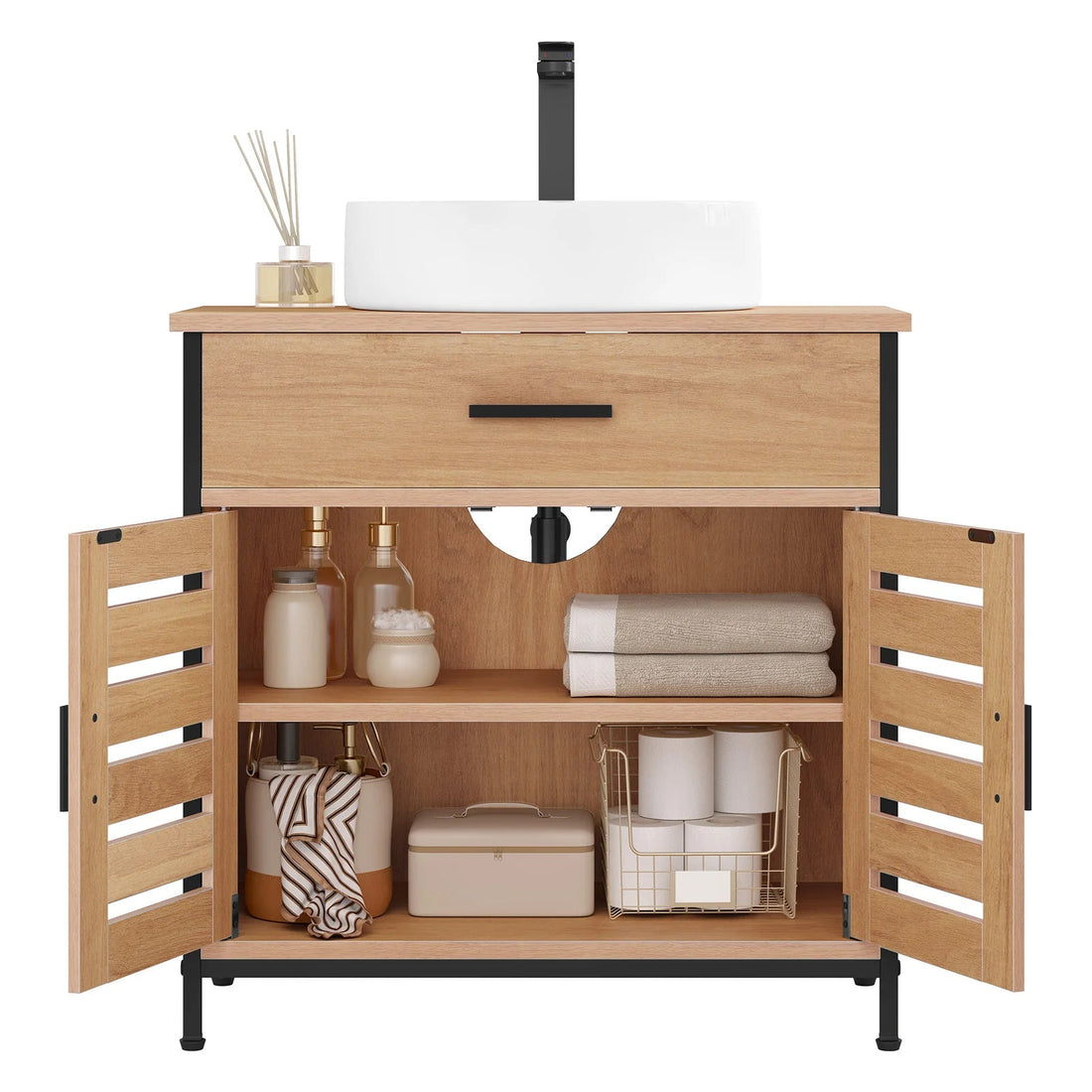 Meuble de rangement balcon moderne - vente privée 14:29Light Oak;200007763:201336101