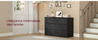 Meuble de rangement bas et long 40 x 119.4 x 75 cm, - vente privée 14:193Noir boisé;200007763:201336101