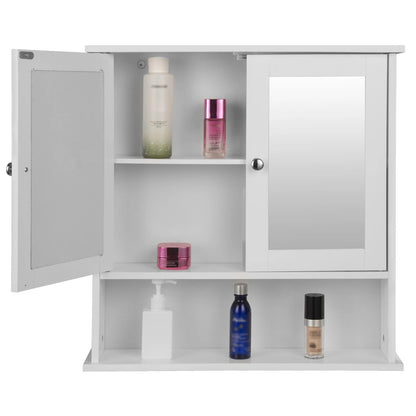 Meuble de rangement blanc mural de salle de bain 56x13x58.3cm - vente privée 14:29;200007763:201336101