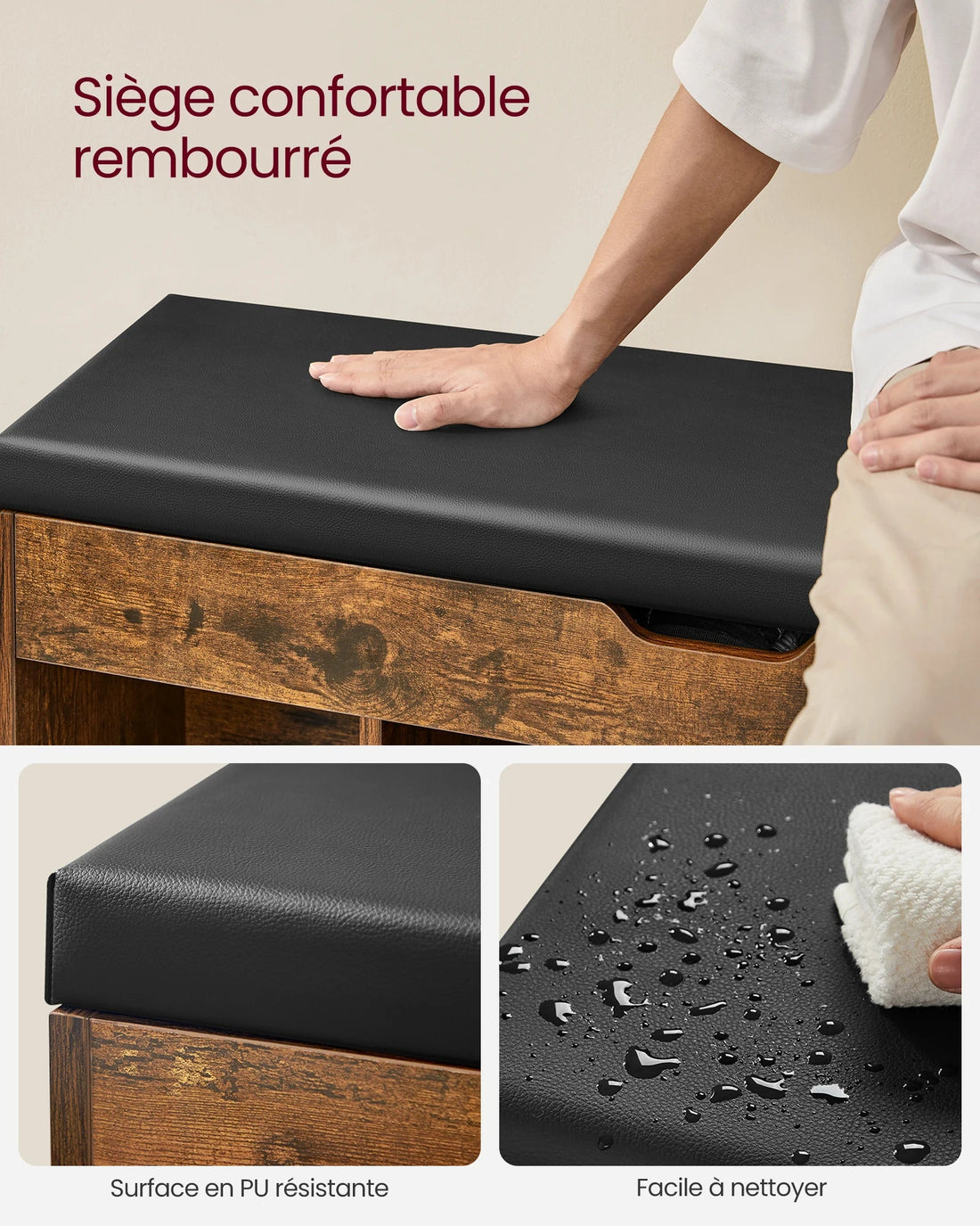 Meuble de rangement chaussures rustiques 30 x 100 x 44 cm, - vente privée 14:-1;200007763:201336101