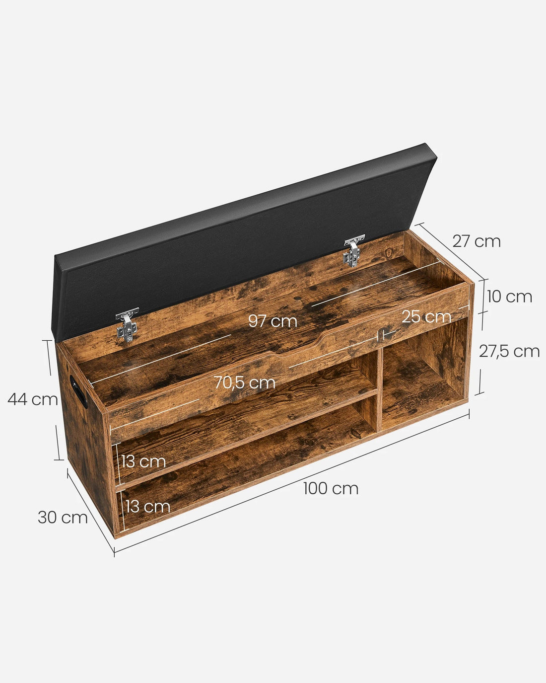 Meuble de rangement chaussures rustiques 30 x 100 x 44 cm, - vente privée 14:-1;200007763:201336101