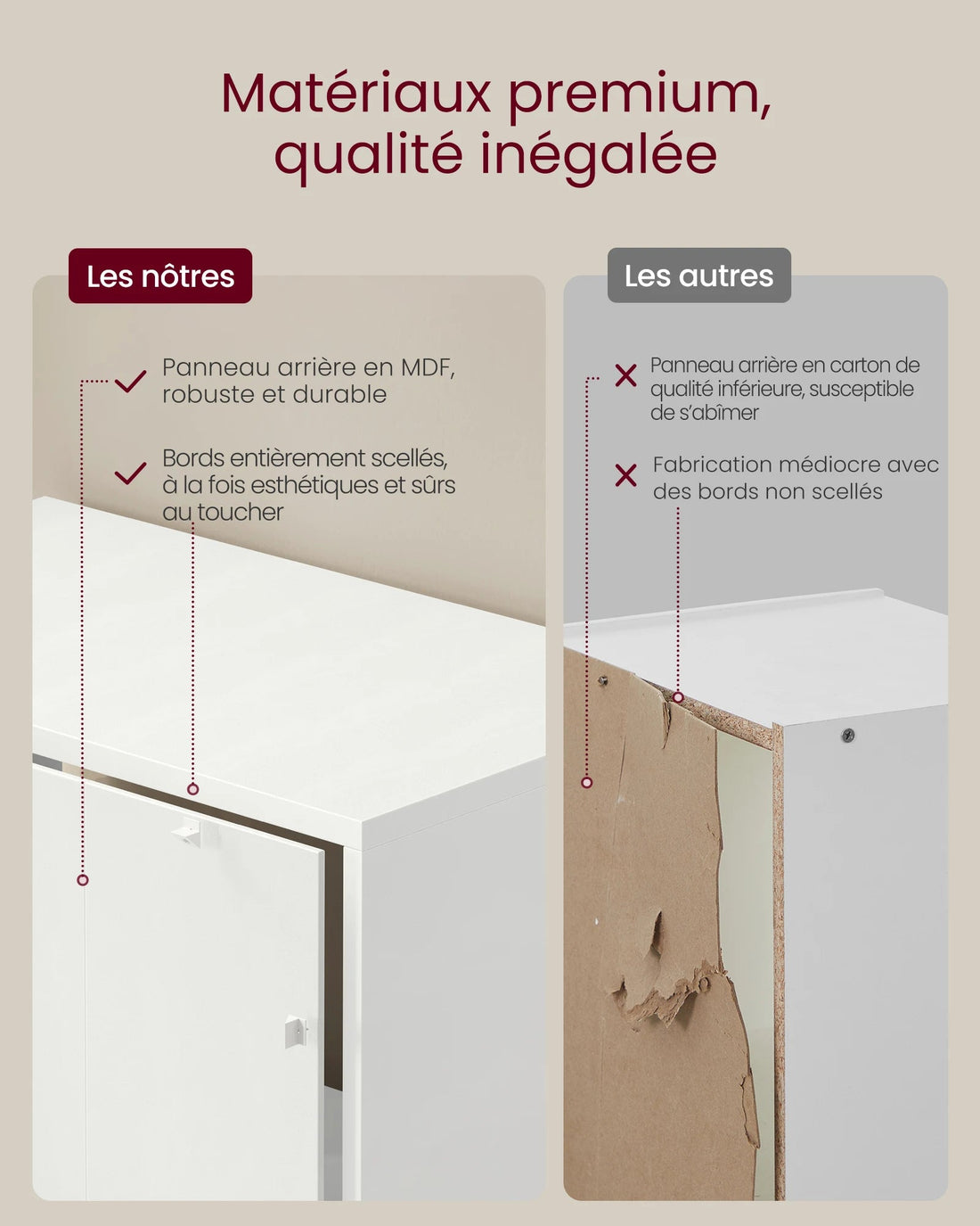 Meuble de rangement colonne rectangulaire 24 x 60 x 178.5 cm - vente privée 14:365458Marron Rustique;200007763:201336101
