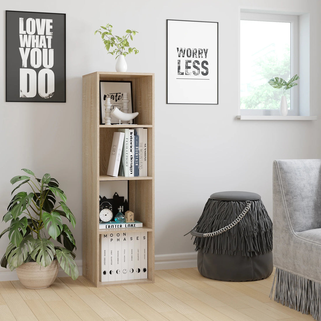 Meuble de rangement cube de dimensions 30x30x106cm - vente privée 14:29White;200007763:201336101