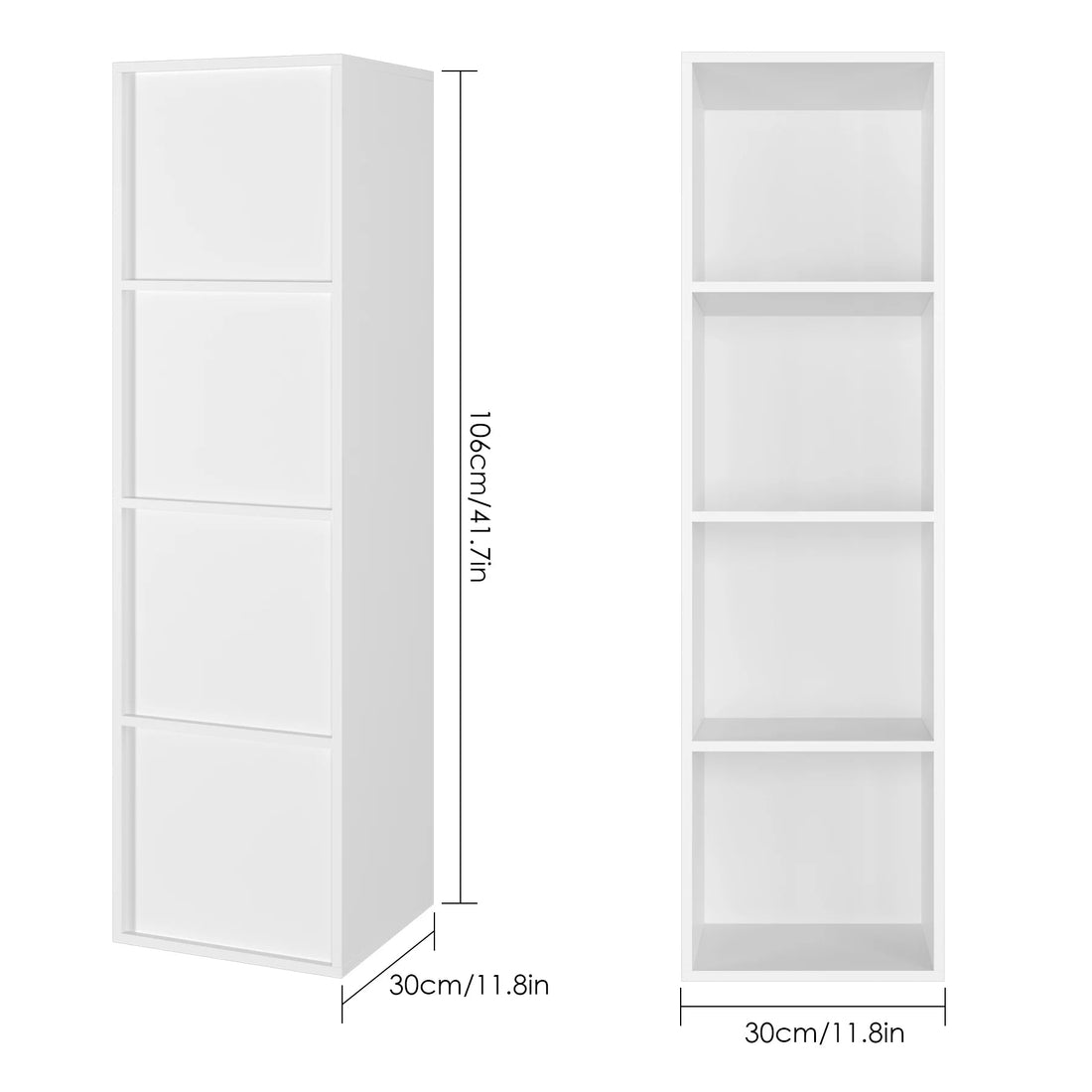 Meuble de rangement cube de dimensions 30x30x106cm - vente privée 14:29White;200007763:201336101