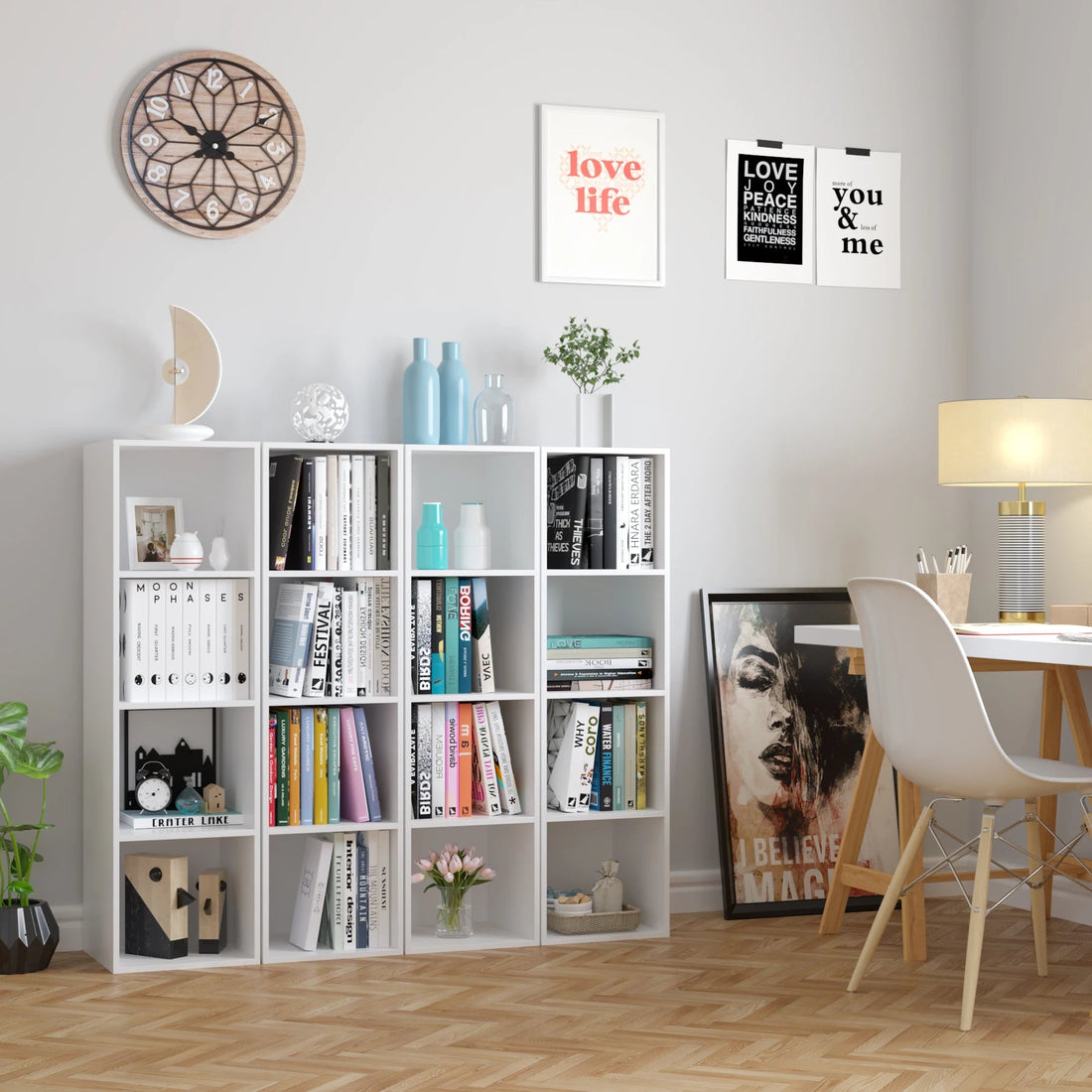 Meuble de rangement cube de dimensions 30x30x106cm - vente privée 14:29White;200007763:201336101