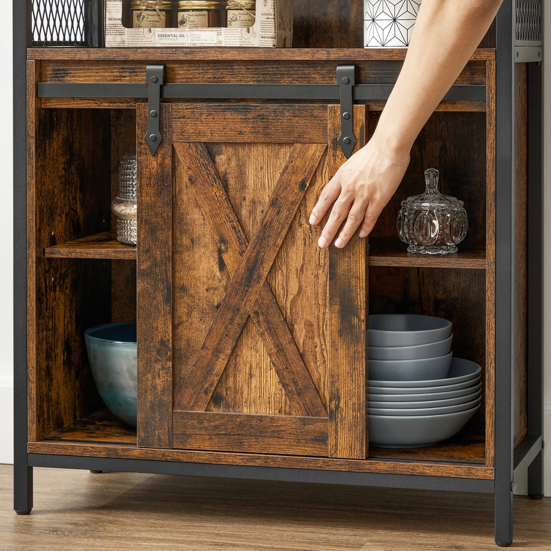 Meuble de rangement cuisine pas cher de qualité - vente privée 14:365458Marron Rustique;200007763:201336342