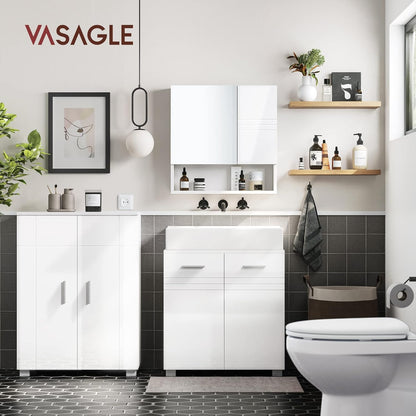Meuble de rangement de salle de bain à double porte - vente privée 14:29Blanc;200007763:201336342