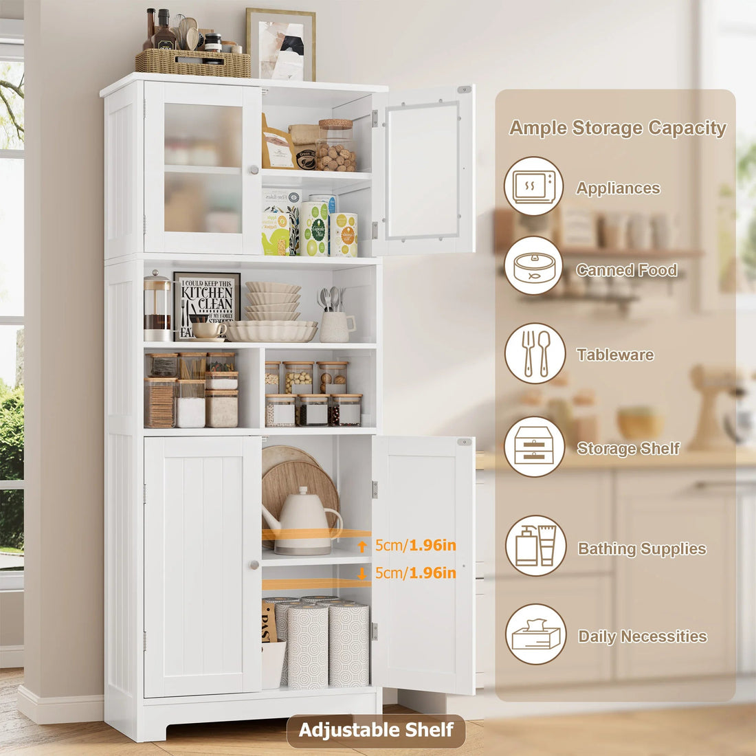 Meuble de rangement de style armoire de cuisine haute en bois - vente privée 14:29;200007763:201336101