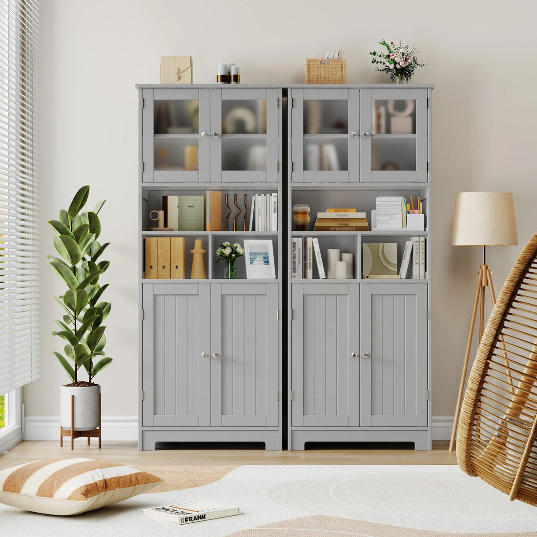 Meuble de rangement de style armoire de cuisine haute en bois - vente privée 14:29;200007763:201336101