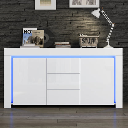 Meuble de rangement laquée brillante avec éclairage - vente privée 14:29