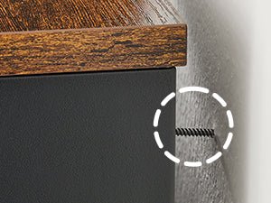 Meuble de rangement métallique à doubles portes - vente privée 14:193Marron Rustique et Noir Mat;200007763:201336101