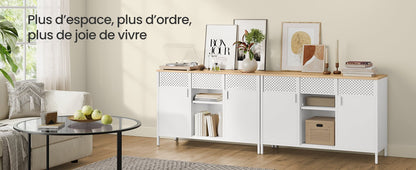 Meuble de rangement métallique à doubles portes - vente privée 14:193Marron Rustique et Noir Mat;200007763:201336101